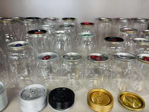 330ml resistente trasparente per animali domestici per bevande che imballa barattolo di plastica con coperchio in lattina di alluminio - Product Image 4