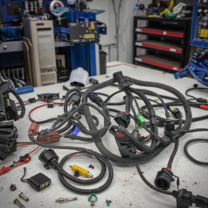 カスタマイズ可能なフルエンジン配線用ハーネスキット自動車用PVC断熱オス/メスプラスチックコネクタ工場から直接 - Product Image 3