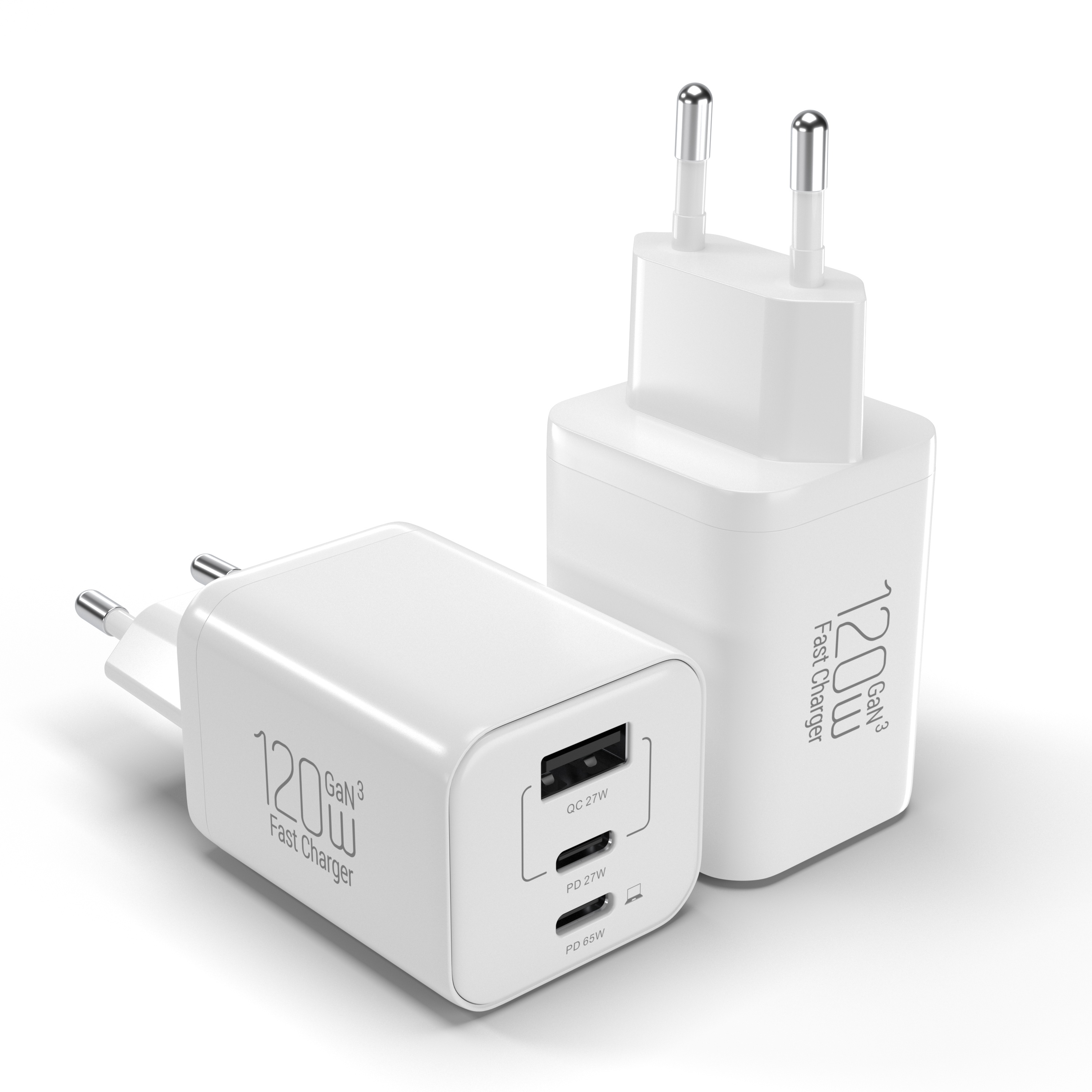 White EU plug