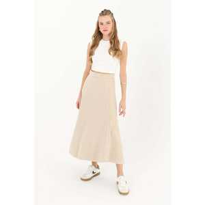 Falda acampanada de gabardina para mujer Polo Ralph Lauren, cintura regular, algodón y fibra de bambú, ajuste cómodo 18188ETK - Product Image 3