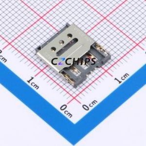 SIM303-GZ6P SIM Card Connector SMD Connector Flip Cover Type Nano SIM Card Card Holder No Card Detection - Product Image 1