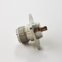 Connecteur Jack Coaxial RF Étanche SO239 UHF Femelle à Bride Carrée 25,4 mm avec Réceptacle, Prix Usine