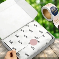 Papier d'emballage personnalisé biodégradable, écologique, recyclable, jetable, 100% pâte vierge enduite d'amidon
