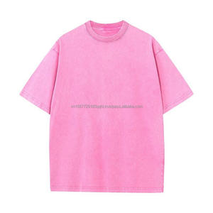 Usine Streetwear 230gsm surdimensionné blanc Vintage t-shirt hommes personnalisé 100% coton lavage à l'acide t-shirts - Product Image 6