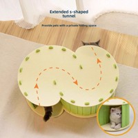 Tunnel pour animaux de compagnie, niche pour chat, grotte de cachette en feutre, design universel quatre saisons, semi-fermé, résistant à l'usure, durable, multicouche, respirant