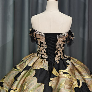 Pour Jancember 6758 Golden Empire Robe De Soirée Luxueux À Lacets Vestido De Festa Perles Naturelles Cristal Appliques pour Les Fêtes - Product Image 6