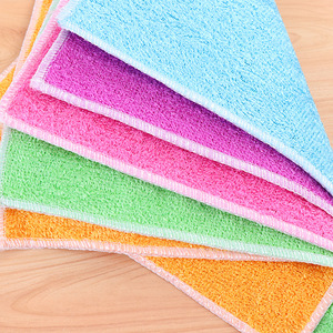 <span class=keywords><strong>Chiffon</strong></span> à vaisselle en fibre de <span class=keywords><strong>bambou</strong></span> Mori 27x30cm, double couche, épaissi, anti-adhésif, dégraissant, pour la cuisine - Product Image 3