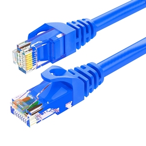 สายแพทช์คอร์ด Cat5e UTP 24AWG ทองแดงเปลือย หัวต่อ RJ45 สายแลนอีเธอร์เน็ตสำหรับการสื่อสาร - Product Image 1