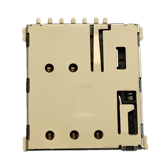 Wholesale Nano Sim Card Connector 7Pin 1.37 H Ultra-thin Holder Push-Push  SMD PCB Type Female Tray Socket Slot for Smart Watch