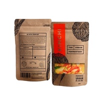 Sachet de conservation alimentaire en aluminium kraft avec fermeture éclair refermable, design personnalisé, étanche, emballage debout