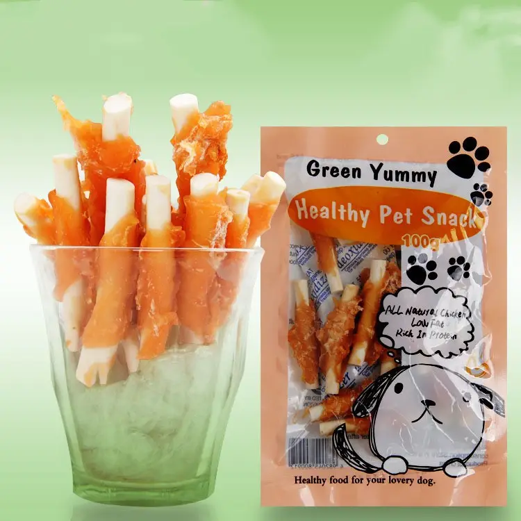 Aliments naturels pour chiens, collations pour animaux de compagnie, poulet, bœuf, canard, friandises pour chiens