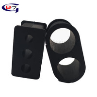 Anneau de serrage en caoutchouc/silicone personnalisable pour machines d'ingénierie, pièces de moteur, manchon de serrage de câble à double trou, 30~90 Shore
