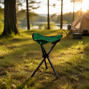 Ultra Lightweight <b>Portable</b> Three-Legged Folding <b>Stool</b> Garden Chair Picnic Pony Iron Metal Oxford Outdoor Camping Casual Fishing - Product Image 6