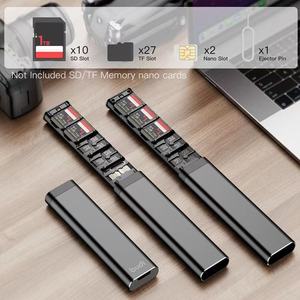 Boîte de rangement multifonctionnelle <span class=keywords><strong>Micro</strong></span> m SD SDXC SDHC TF Card SIM Card <span class=keywords><strong>Memory</strong></span> Card Storage Box - Product Image 1