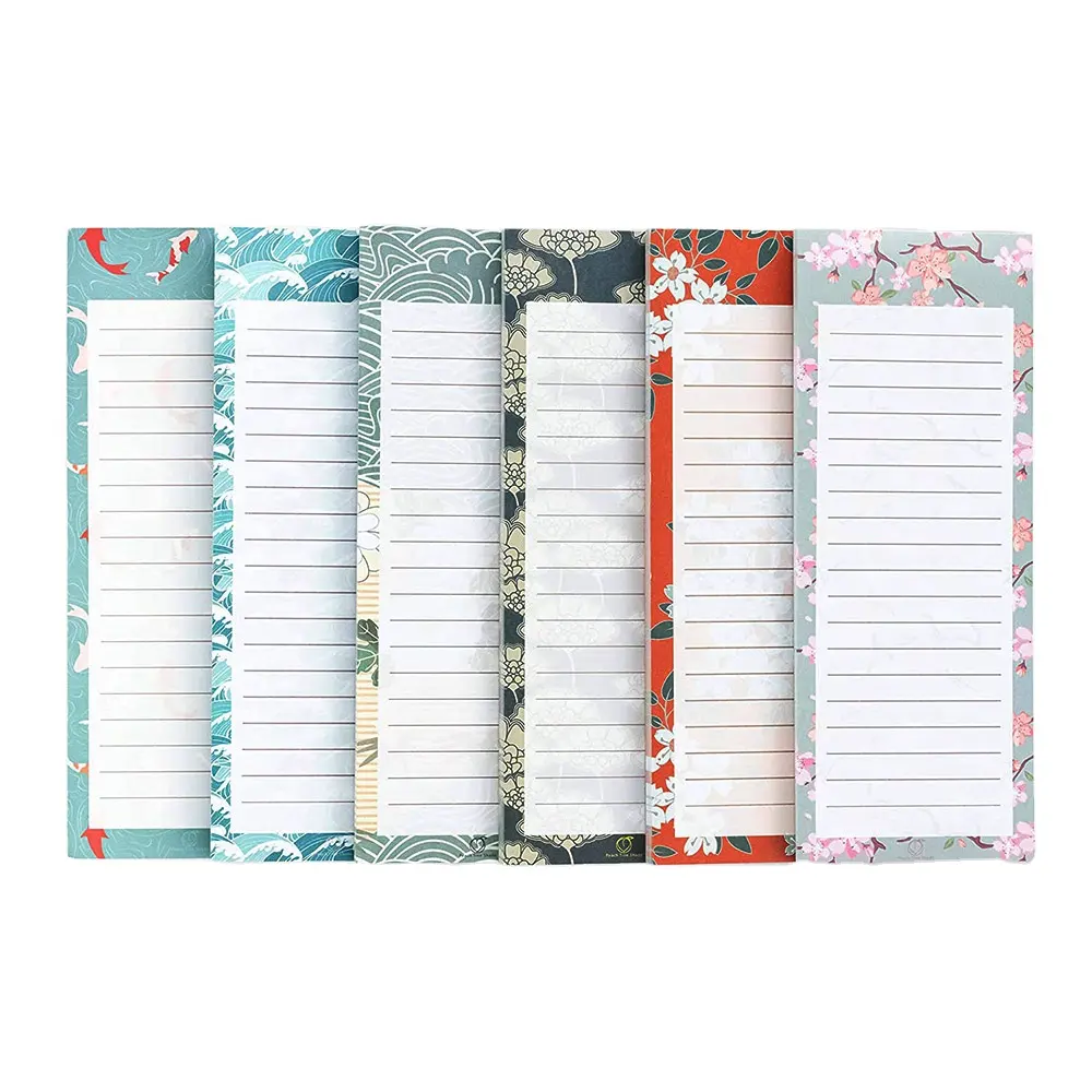 Benutzer definiertes Blumen druckpapier Abreißen der magnetischen Lebensmittel liste Memo Notes Pad Pocket Sticky Notepad