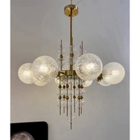 Lustre créatif de luxe en verre à bulles, lampe combinée artistique, luminaires décoratifs pour salon et bureau