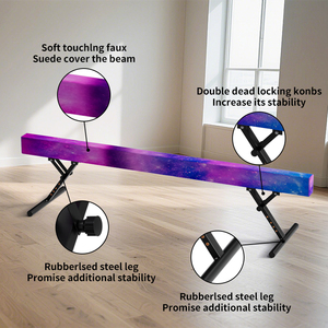 Thể dục dụng cụ có thể điều chỉnh chùm sàn thể dục cân bằng dầm cho người lớn cân bằng thực hành gấp Thể dục dụng cụ chùm sàn bọt - Product Image 2