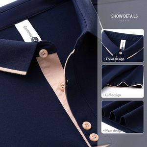 Chemises polo en coton pour hommes en gros, design brodé personnalisé, logo, vêtements décontractés de luxe, chemises polo de golf haut de gamme pour hommes - Product Image 2