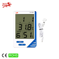 Horloge numérique KT908 à prix avantageux avec grand écran LCD, thermomètre, hygromètre, pour table, chevet, salon, chambre, bureau