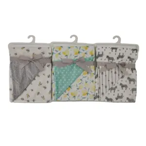 Cobertor de vison estampado para bebês, camada dupla super macia e durável para uso unissex
