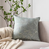 Housses de coussins décoratifs en jacquard métallique OEM ODM pour canapé, oreillers lombaires élégants pour la maison et l'hôtel, pour la lecture et le repos au lit
