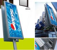 Panneau publicitaire lumineux pour poteau de rue extérieur, écran solaire pour bord de route, enseignes lumineuses pour publicité extérieure sur poteau de rue