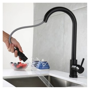 Rubinetto da <span class=keywords><strong>Cucina</strong></span> Moderno Classico Monocomando in Acciaio Inox 304 Montato su Piano con <span class=keywords><strong>Doccetta</strong></span> Estraibile Acqua Calda/Fredda Estensibile - Product Image 2