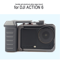 Kit de poignée de photographie léger et durable de haute qualité pour Osmo Action 6, cage en alliage d'aluminium, cadre de protection, support de montage, poignée