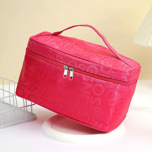 Vente chaude style coréen portable carré sac à cosmétiques lettre sac à cosmétiques grande capacité sac de rangement de toilette - Product Image 2