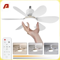Ventilador de Techo LED Inalámbrico Moderno de 6 Aspas con Control Remoto y Luz Regulable de 220V, Compatible con Iluminación para Hogar y Oficina