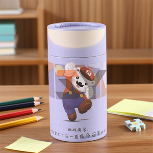 Papier cylindrique portable résistant à la pression à impression personnalisée écologique pour petits jouets stylos Notes autocollantes Puzzles <span class=keywords><strong>Tube</strong></span> en papier - Product Image 5