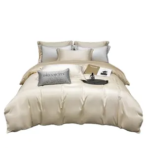 Egyptian Bedding Set White Satin 5 Star 100% 100 Cotton Hotel Bed Linen