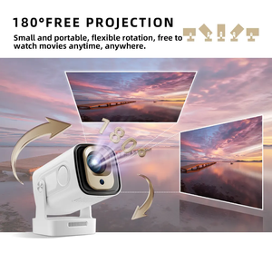 JUNNUO Android 14 HY260 PRO 200 Lumens Short <b>Throw</b> WiFi 6 Auto Focus Pocketable 4K Android 14 1/8G RAM 720P Projector - Product Image 4