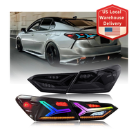 Camry 8th RGB 2018-2023 Voiture LED Feu Arrière Auto Brouillard DRL Frein Clignotant Lampe Plug and Play Automobile Accessoires pour Toyota