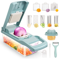 14 In 1 Hand Multifunctionele Groente-En Fruitgereedschap Keuken Groente-Rasp Snijmachine Slicer Hand Gehouden Groente Chopper