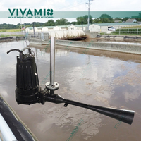 Équipement de transfert d'oxygène à jet puissant, pompe à jet Venturi submersible avec moteur 5KW pour réservoir aérobie industriel WWTP