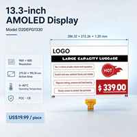 Module d'affichage OLED personnalisé SUNY grand format 13,3 pouces, moniteur avec interface I2C, forme carrée