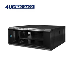 Factory 19 inch Wall Mounted Server Rack OEM ODM Tempered Glass Door 6U 4U Network rack Cabinet