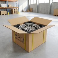 Nouvelles jantes sportives HEH HEH-01023 en alliage d'aluminium à deux pièces, 18-22 pouces, à blocs de couleur, 5 branches, à déport profond pour voitures particulières