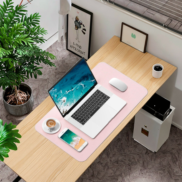 Waterproof PU Leather Large Mouse Pad Non-Slip Desk Protector and Mat for Office Desks