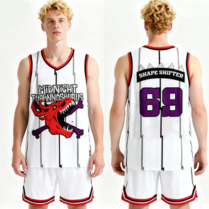 Maillot de basketball personnalisé 7XL, design sur mesure, respirant, grande taille, sans manches, style old school, pour l'été - Product Image 2