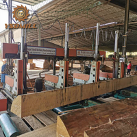 Scierie à ruban verticale hydraulique automatique robuste avec chariot à bois pour le traitement du bois