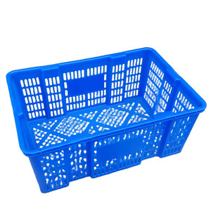 Capable of being nested Vented Fruit Vegetable Basket Food Grade Plastic Crates