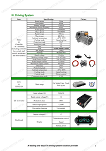 Motor y Caja de Cambios para Conversión de Autos Sedán, 32KW/60KW, 250-450V, Controlador PMSM de Alta Velocidad - Product Image 3