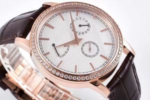 Elegante Reloj Mecánico de Negocios para Hombre con Esfera Blanca y Bisel Dorado - Product Image 2