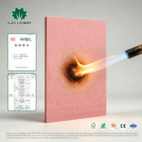 Panneaux MDF/HDF ignifuges 18 mm, feuilles FR-MDF à âme rouge résistantes au feu pour systèmes muraux, plafonds et cloisons d'hôtels et centres commerciaux