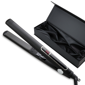 เครื่องยืดผมไทเทเนียมสีดำเคราตินทรีทเมนต์500 °<span class=keywords><strong>F</strong></span> แบนไฟฟ้าสำหรับโรงแรมระดับมืออาชีพ1" - Product Image 5