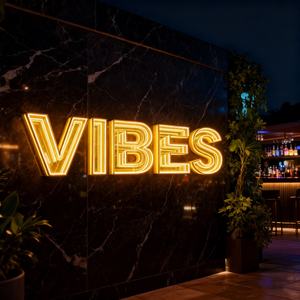 Enseigne lumineuse LED 3D à effet miroir infini pour nom d'entreprise, bar, club, sans minimum de commande, pour décoration murale - Product Image 1