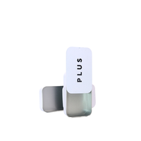 Boîte en fer blanc rectangulaire à couvercle coulissant pour cosmétiques, baume à lèvres, parfum solide, bonbons, menthe et chewing-gum