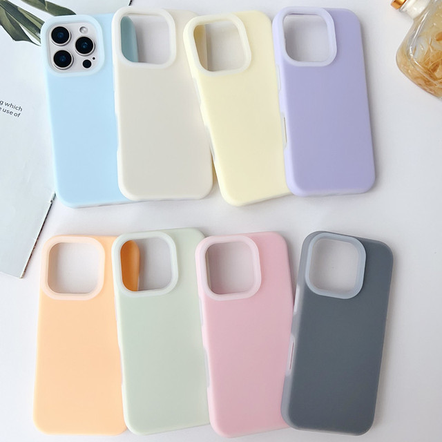 Liquid Silicone Phone Case for iPhone 16 Ultra-Thin Shockproof Protective Cover with Soft Skin-Friendly Texture Anti-Drop Design